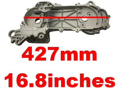 Universal Parts Left Crankcase - QMB139 w/12" Wheel