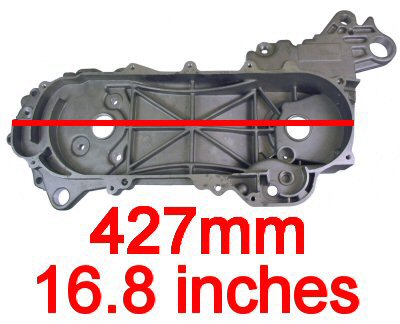 Universal Parts Left Crankcase - QMB139 w/12" Wheel